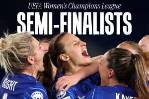 女足欧冠：切尔西3-0曼城&amp;总比分3-2逆转晋级四强，将对阵巴萨